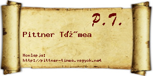 Pittner Tímea névjegykártya