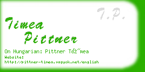 timea pittner business card